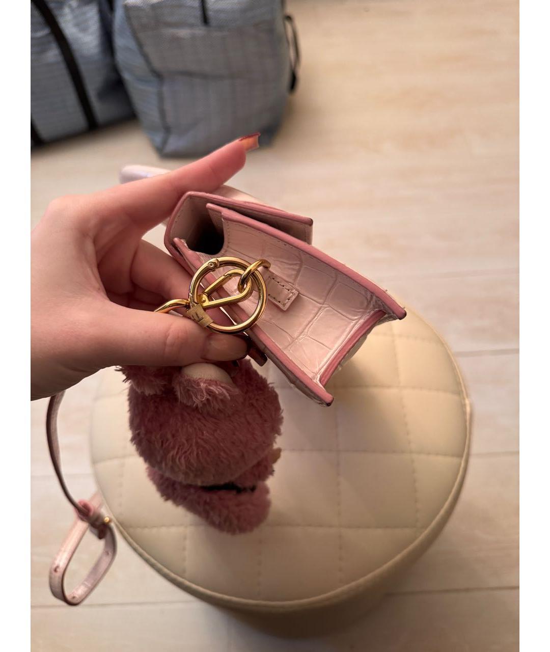 JACQUEMUS Розовая кожаная сумка через плечо, фото 3