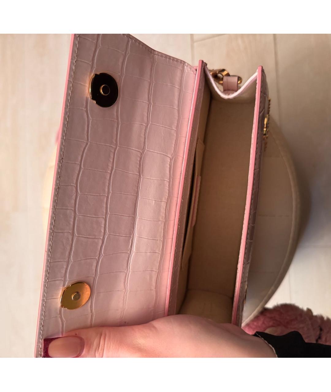 JACQUEMUS Розовая кожаная сумка через плечо, фото 7