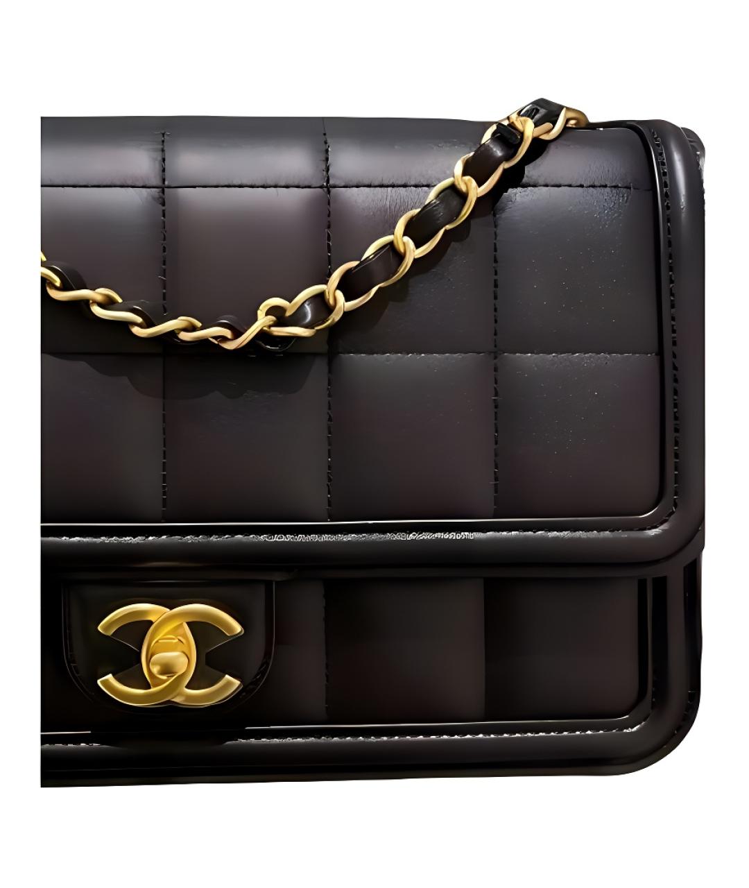 CHANEL Черная кожаная сумка через плечо, фото 4