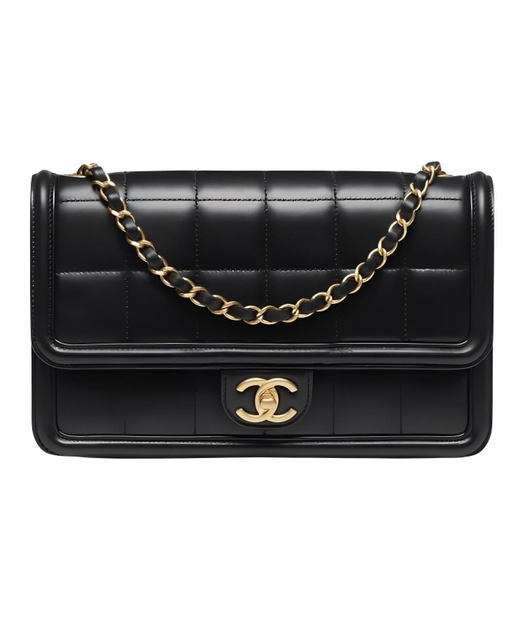 CHANEL Черная кожаная сумка через плечо, фото 1