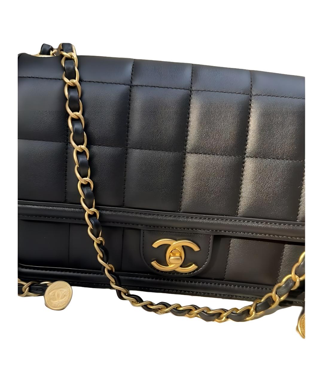 CHANEL Черная кожаная сумка через плечо, фото 3