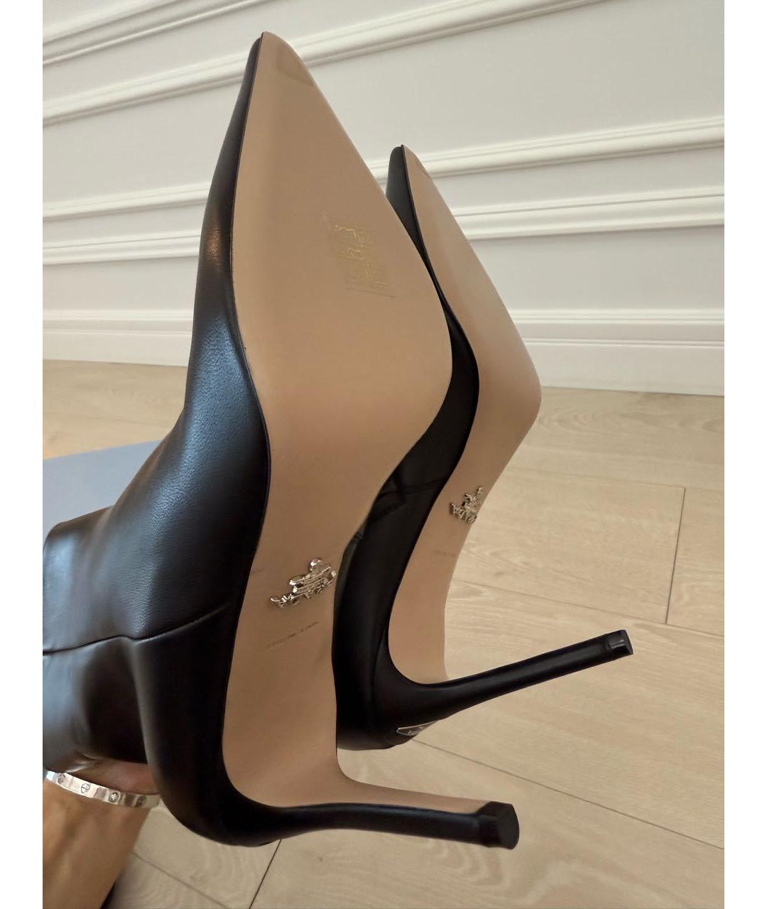 PRADA Черные кожаные ботильоны, фото 6