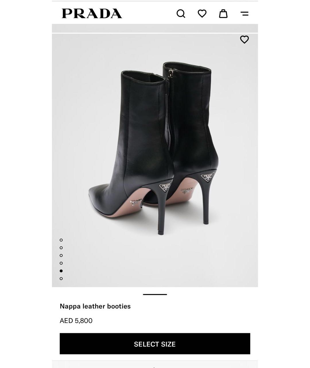 PRADA Черные кожаные ботильоны, фото 8