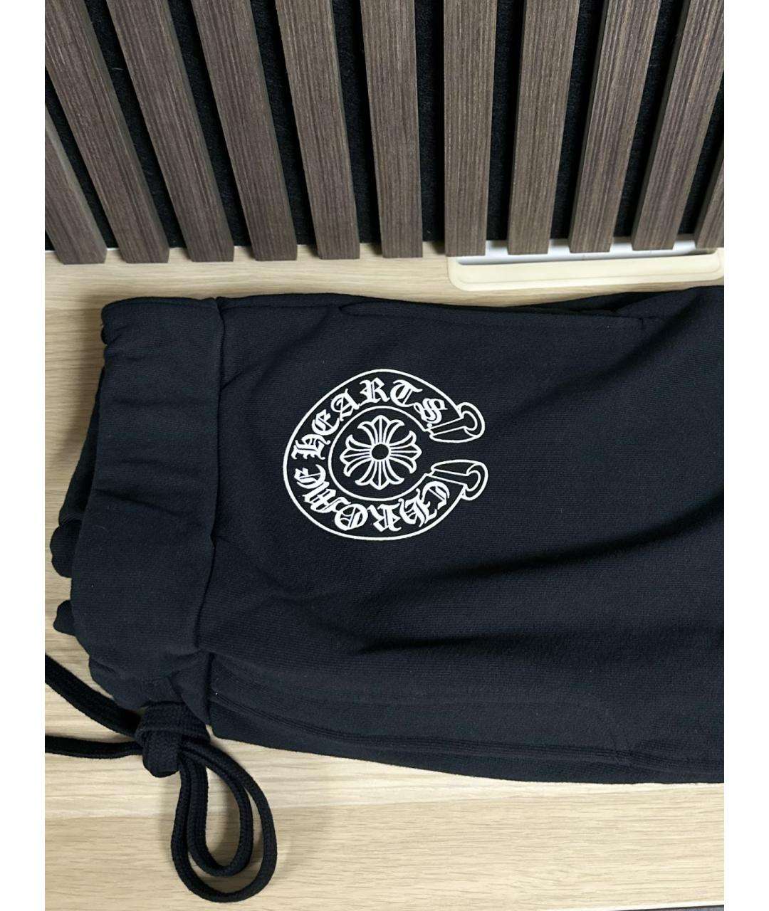 CHROME HEARTS Черные хлопковые повседневные брюки, фото 3