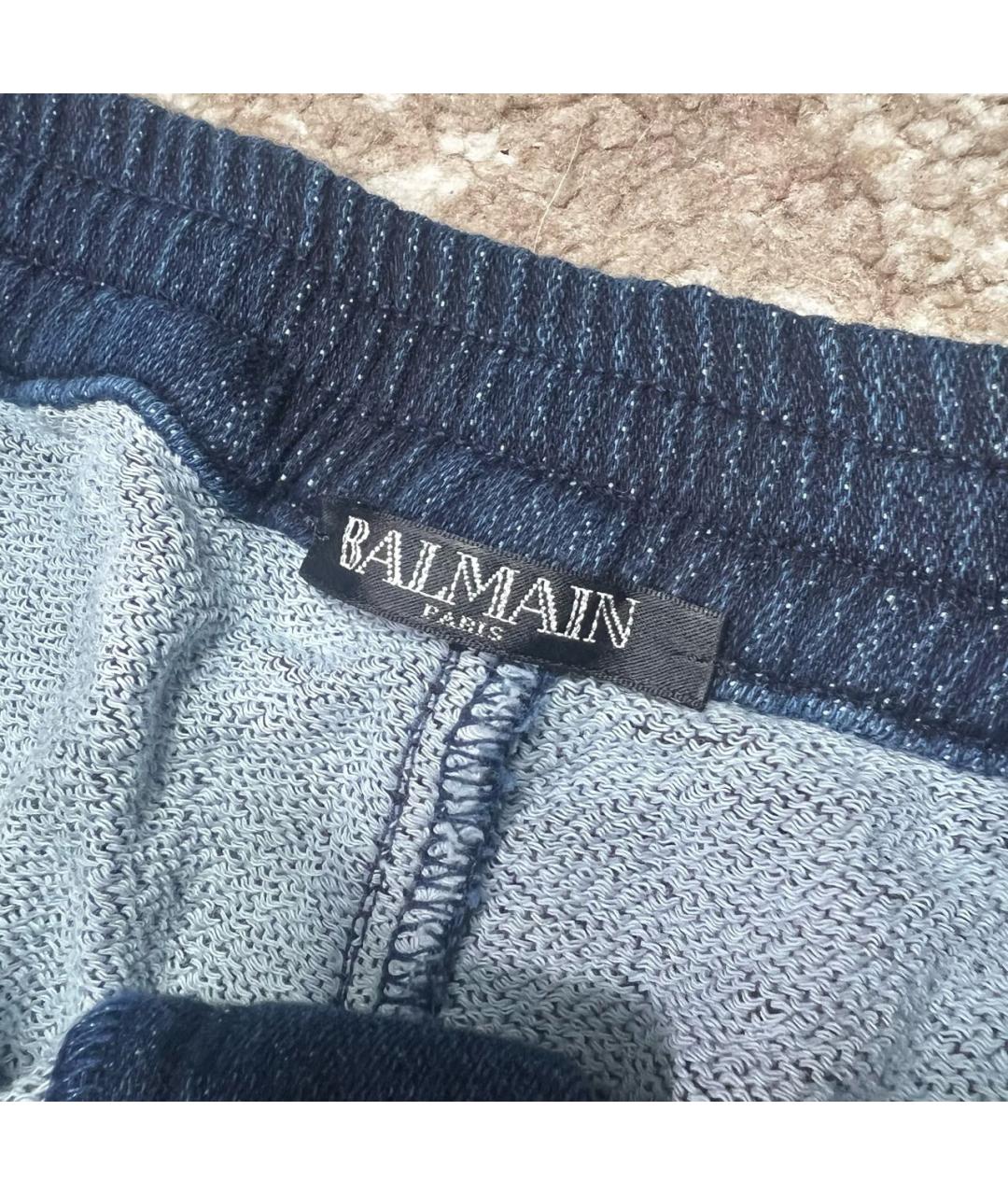 BALMAIN Темно-синие хлопко-эластановые джинсы скинни, фото 4