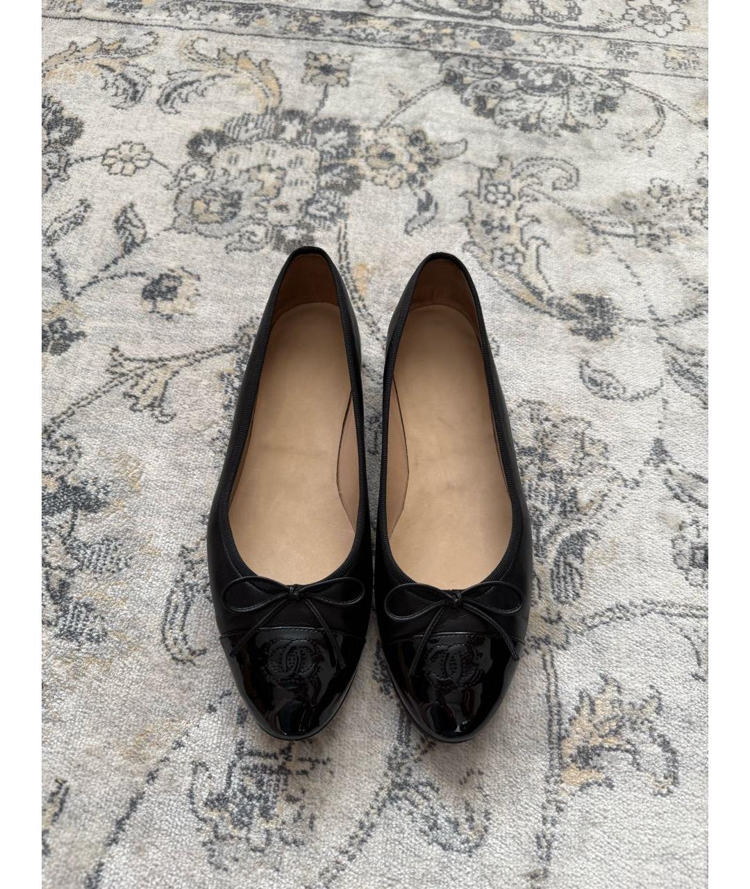 CHANEL Черные кожаные балетки, фото 7