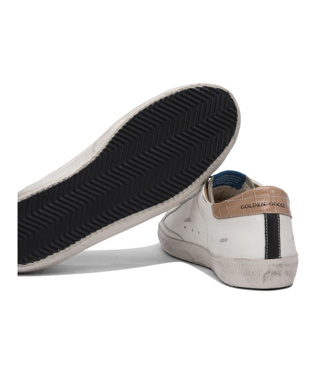 GOLDEN GOOSE DELUXE BRAND Белые кожаные низкие кроссовки / кеды, фото 5