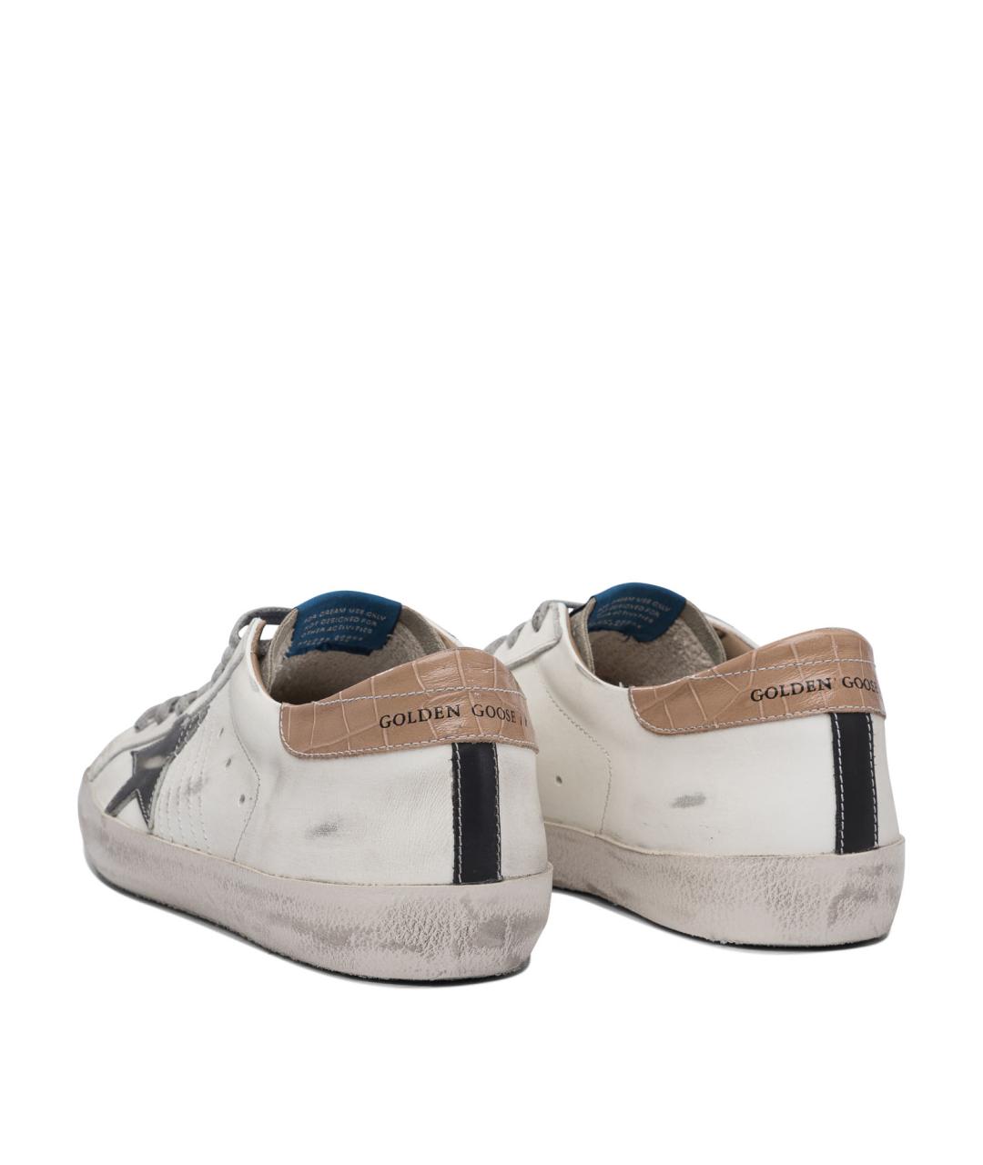 GOLDEN GOOSE DELUXE BRAND Белые кожаные низкие кроссовки / кеды, фото 4