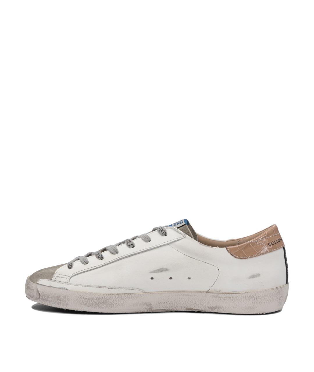 GOLDEN GOOSE DELUXE BRAND Белые кожаные низкие кроссовки / кеды, фото 3
