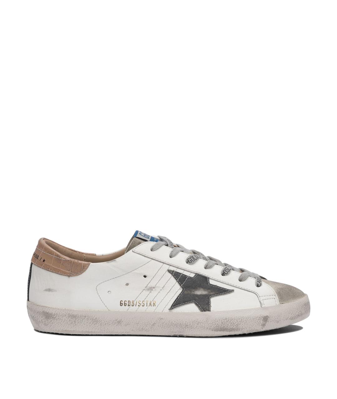 GOLDEN GOOSE DELUXE BRAND Белые кожаные низкие кроссовки / кеды, фото 1
