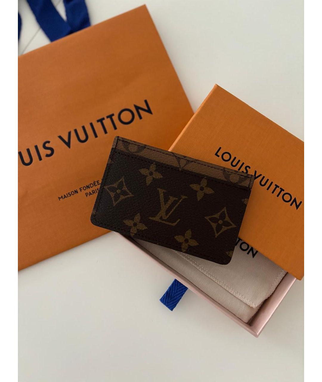 LOUIS VUITTON Коричневый кардхолдер, фото 2