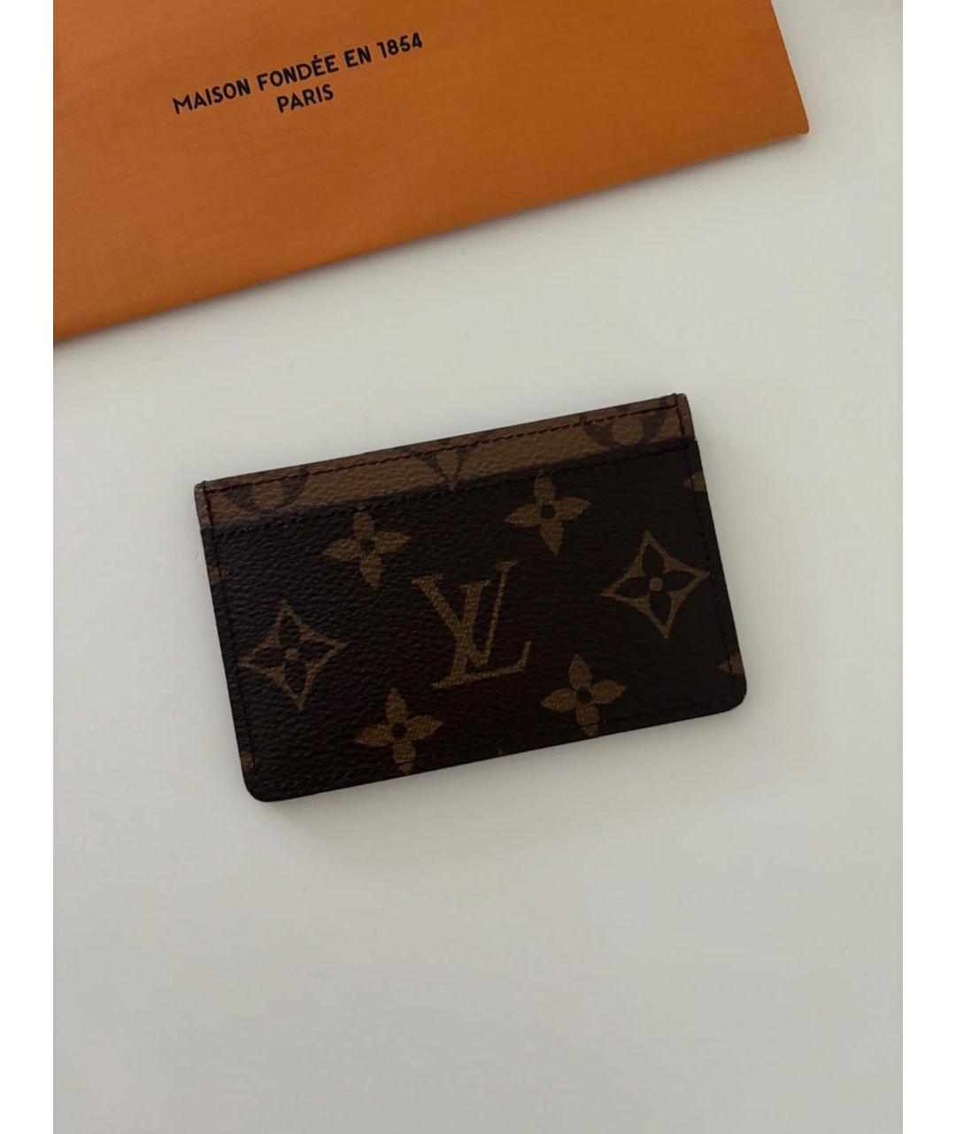 LOUIS VUITTON Коричневый кардхолдер, фото 3