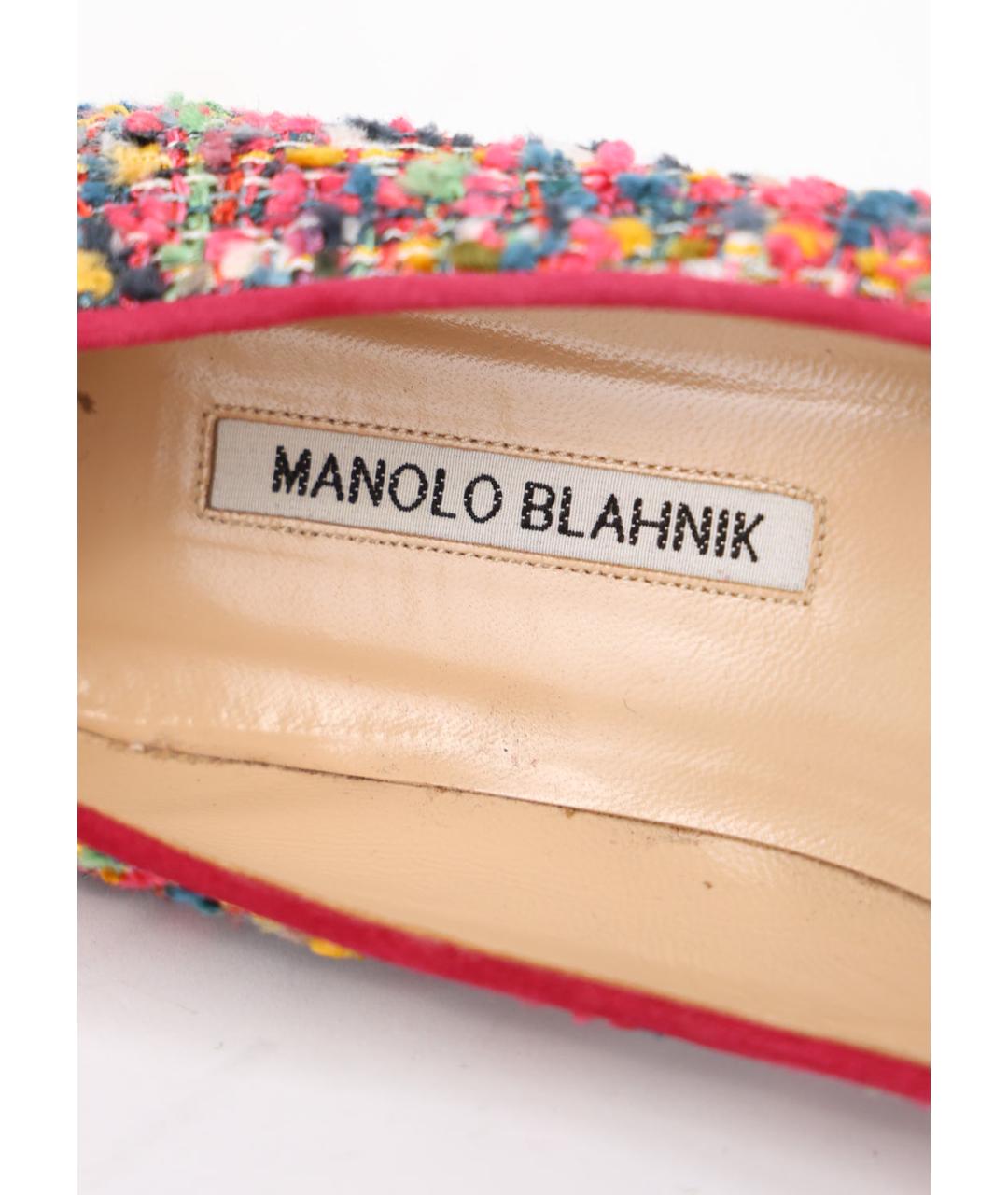 MANOLO BLAHNIK Мульти текстильные балетки, фото 5