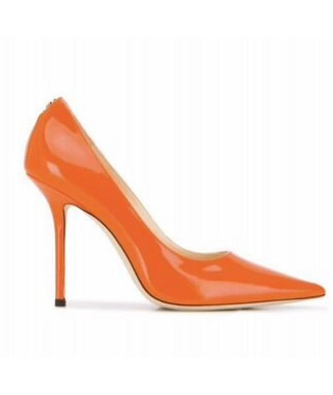 JIMMY CHOO Оранжевые туфли из лакированной кожи, фото 5