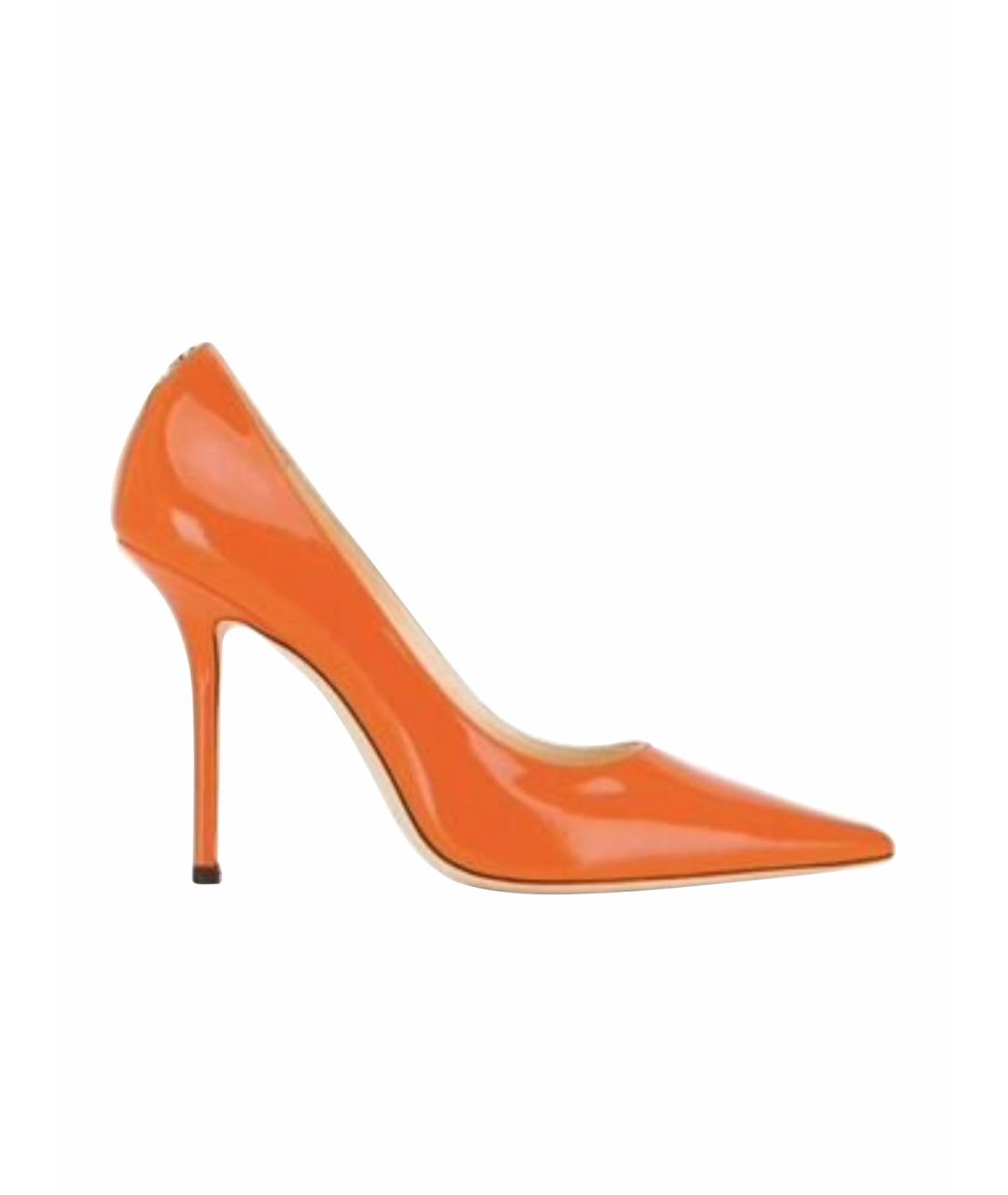 JIMMY CHOO Оранжевые туфли из лакированной кожи, фото 1
