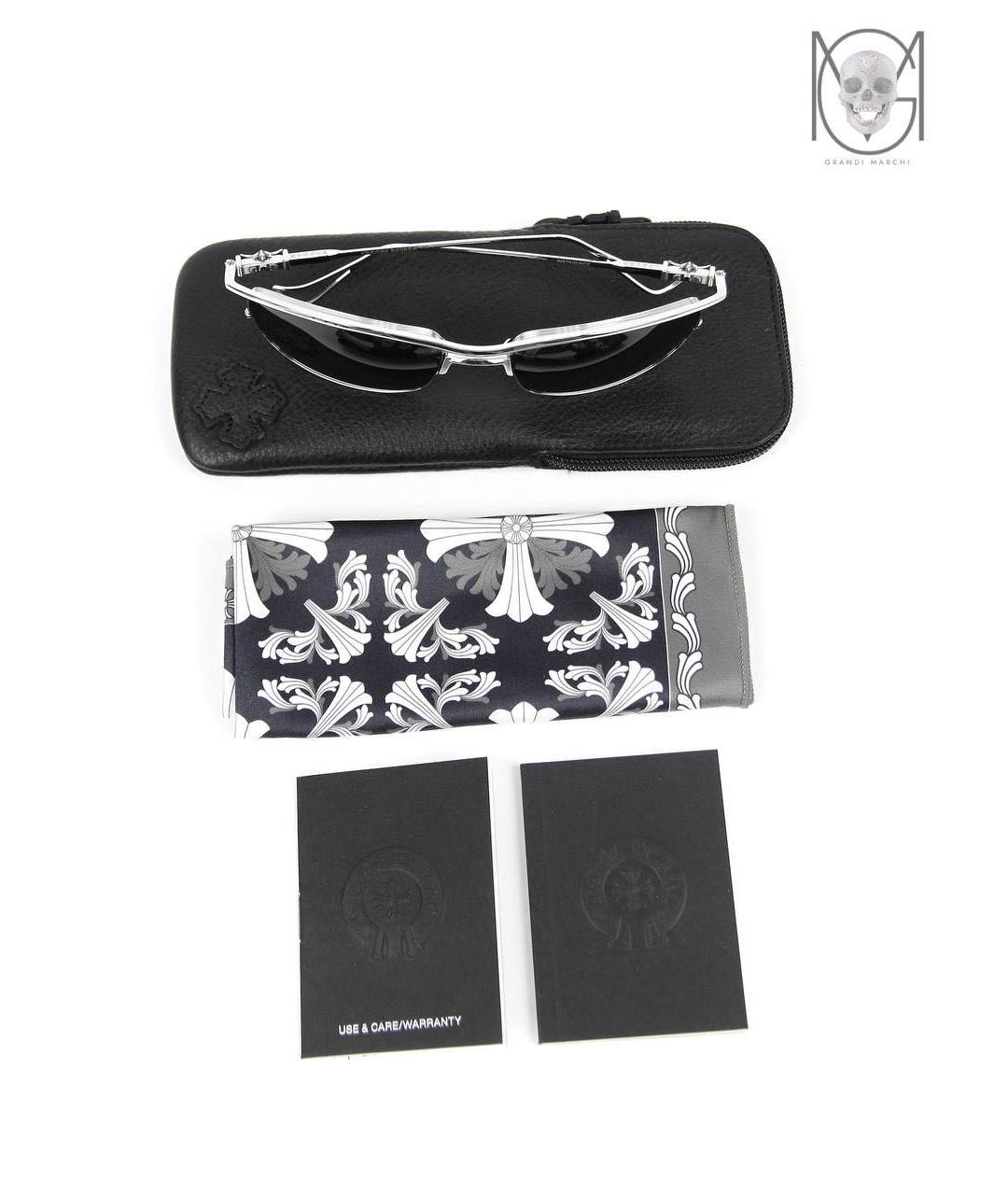 CHROME HEARTS Серебряные металлические солнцезащитные очки, фото 4