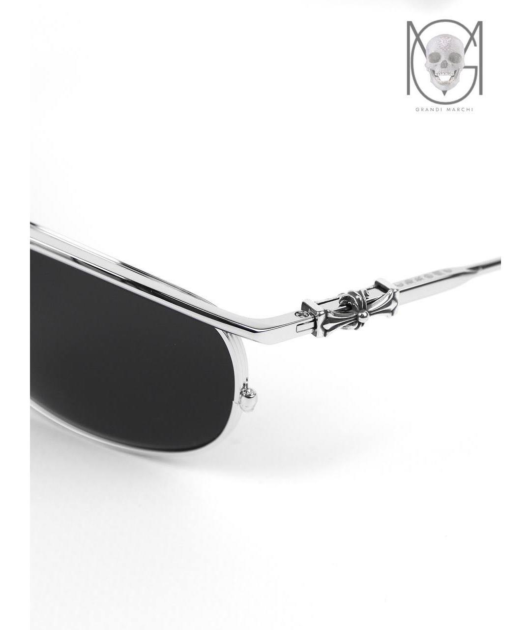 CHROME HEARTS Серебряные металлические солнцезащитные очки, фото 3