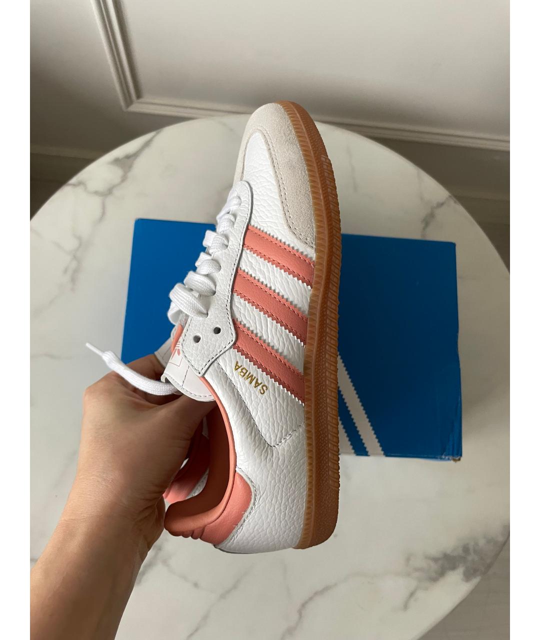 ADIDAS Белые кожаные кеды, фото 6