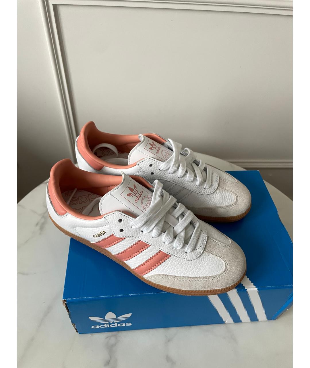 ADIDAS Белые кожаные кеды, фото 7