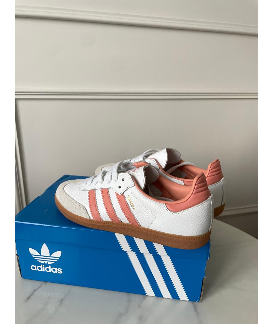 ADIDAS Белые кожаные кеды, фото 5