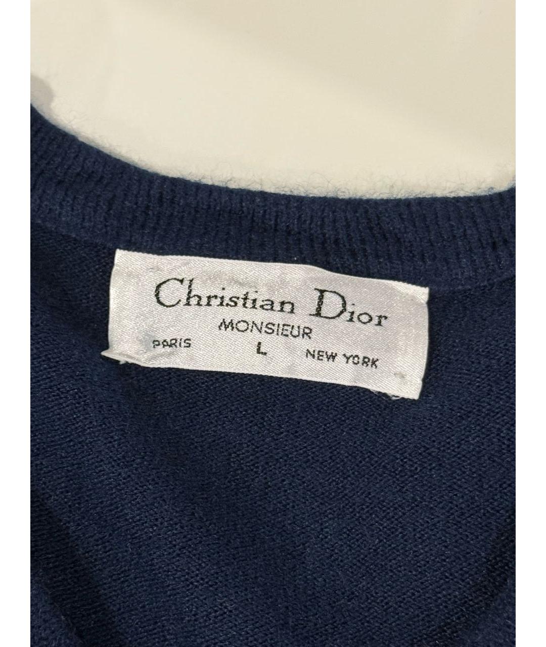 CHRISTIAN DIOR Темно-синяя полиамидовая жилетка, фото 4