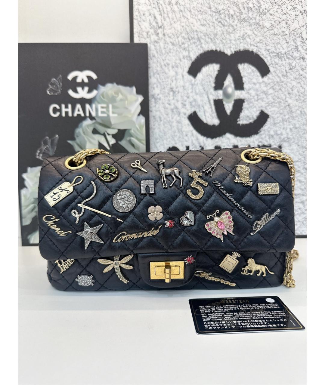 CHANEL Черная кожаная сумка через плечо, фото 4