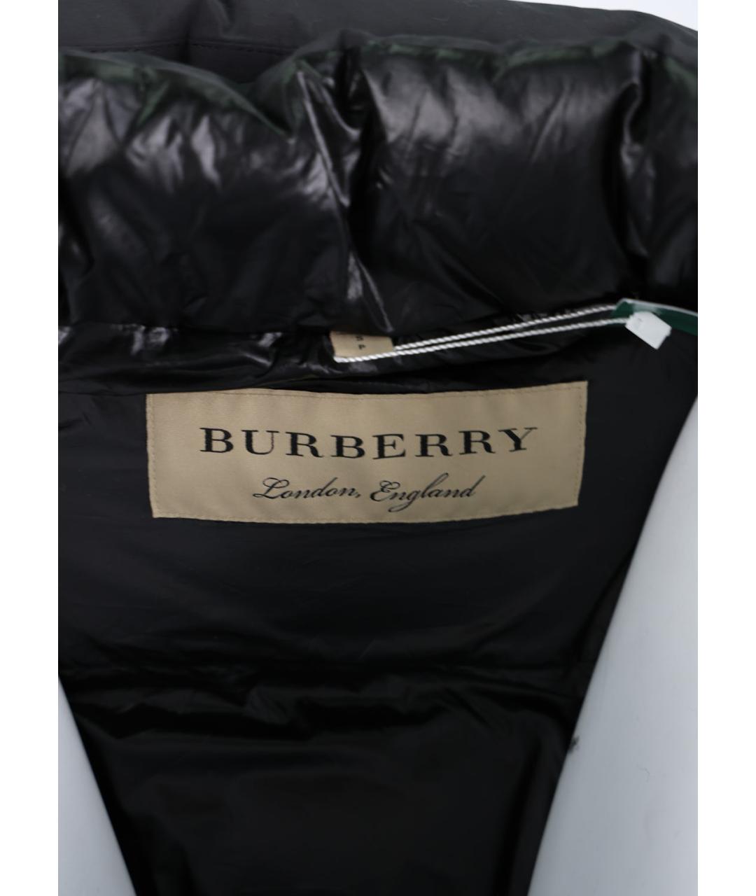 BURBERRY Черный полиэстеровый пуховик, фото 3