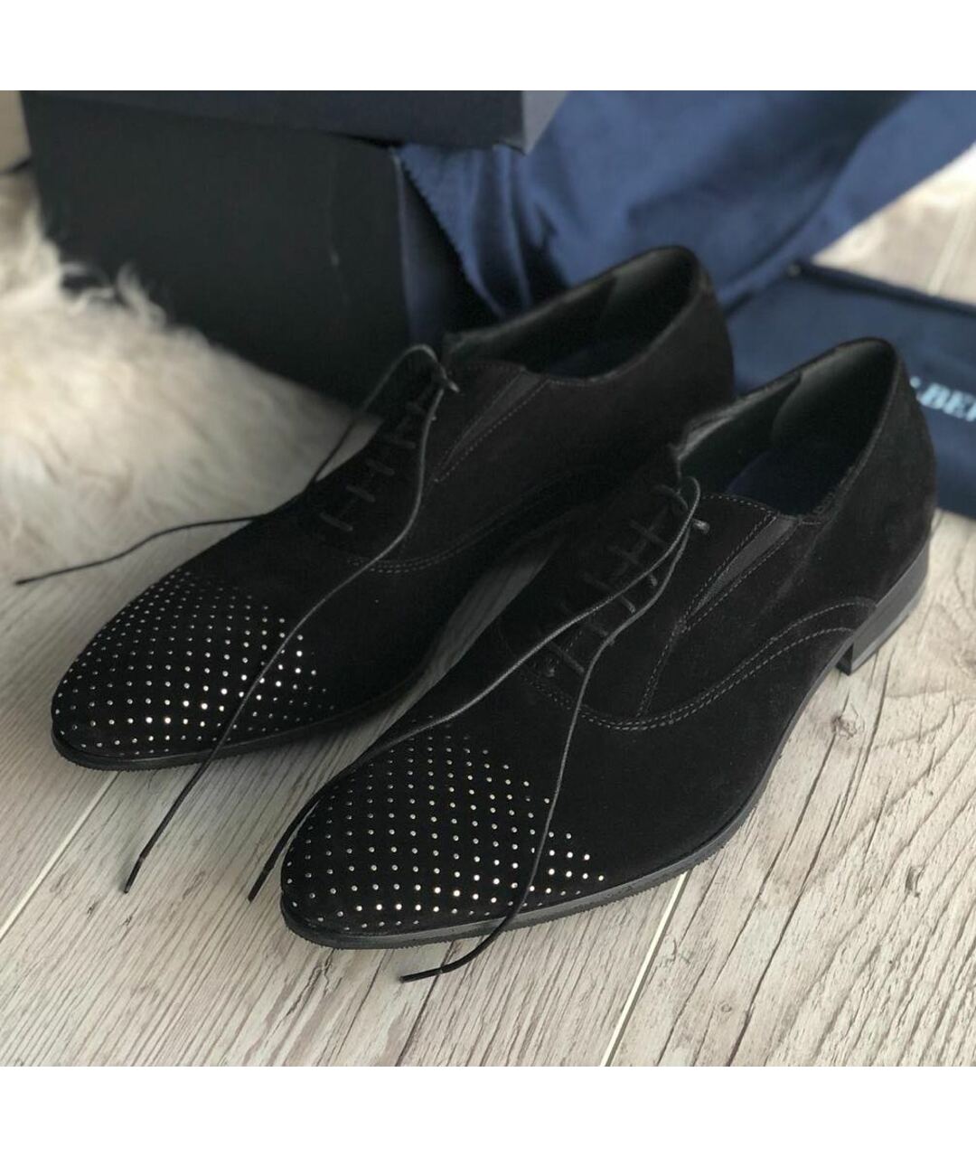 Alberto Guardini Черные замшевые туфли, фото 9
