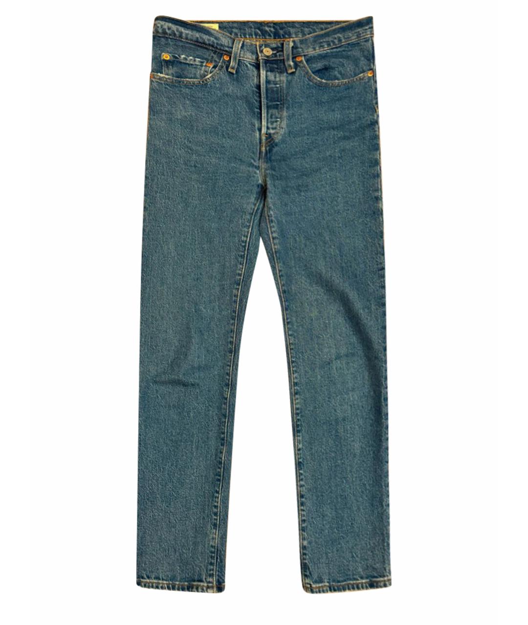 LEVI'S Синие хлопковые прямые джинсы, фото 1