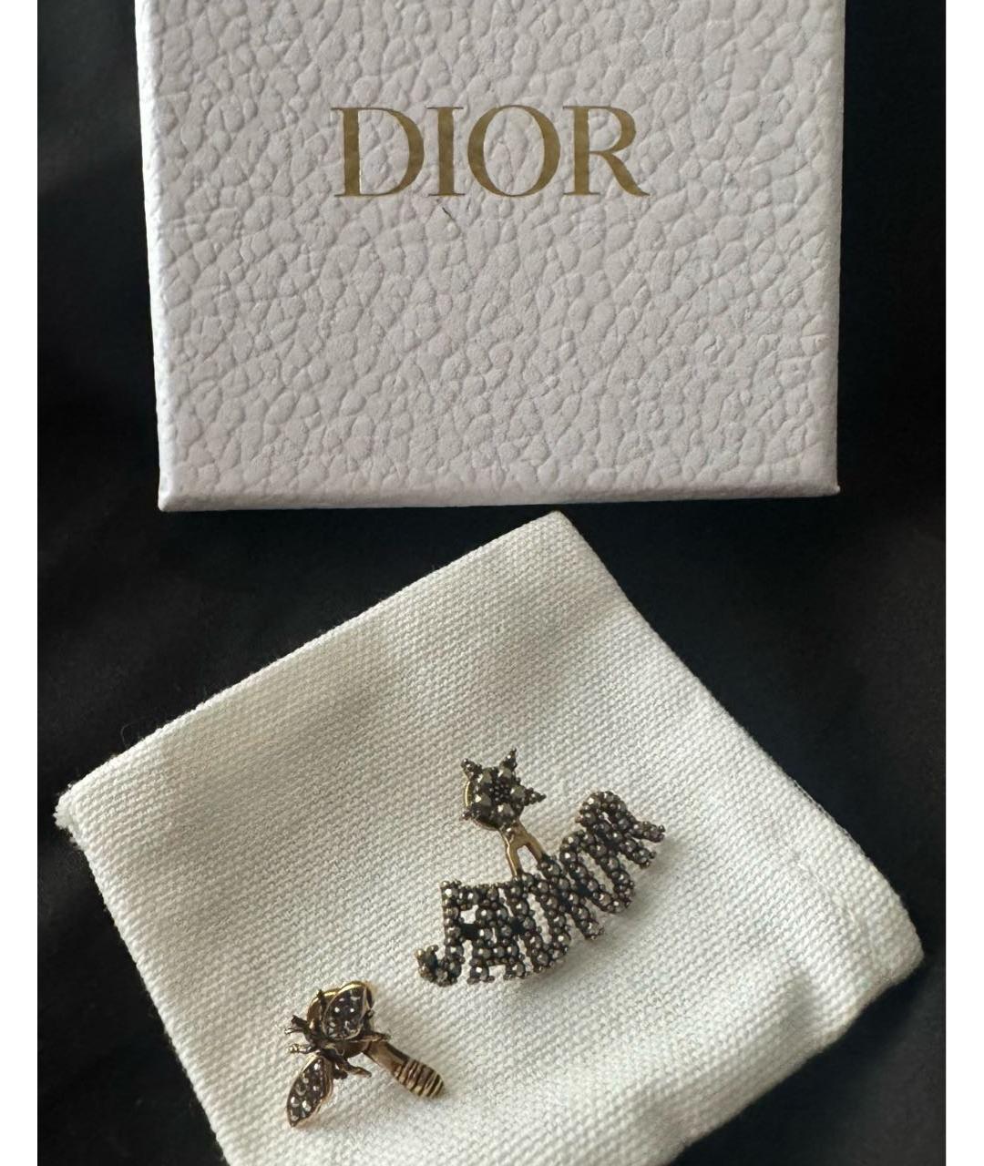 CHRISTIAN DIOR Бежевые серьги, фото 2