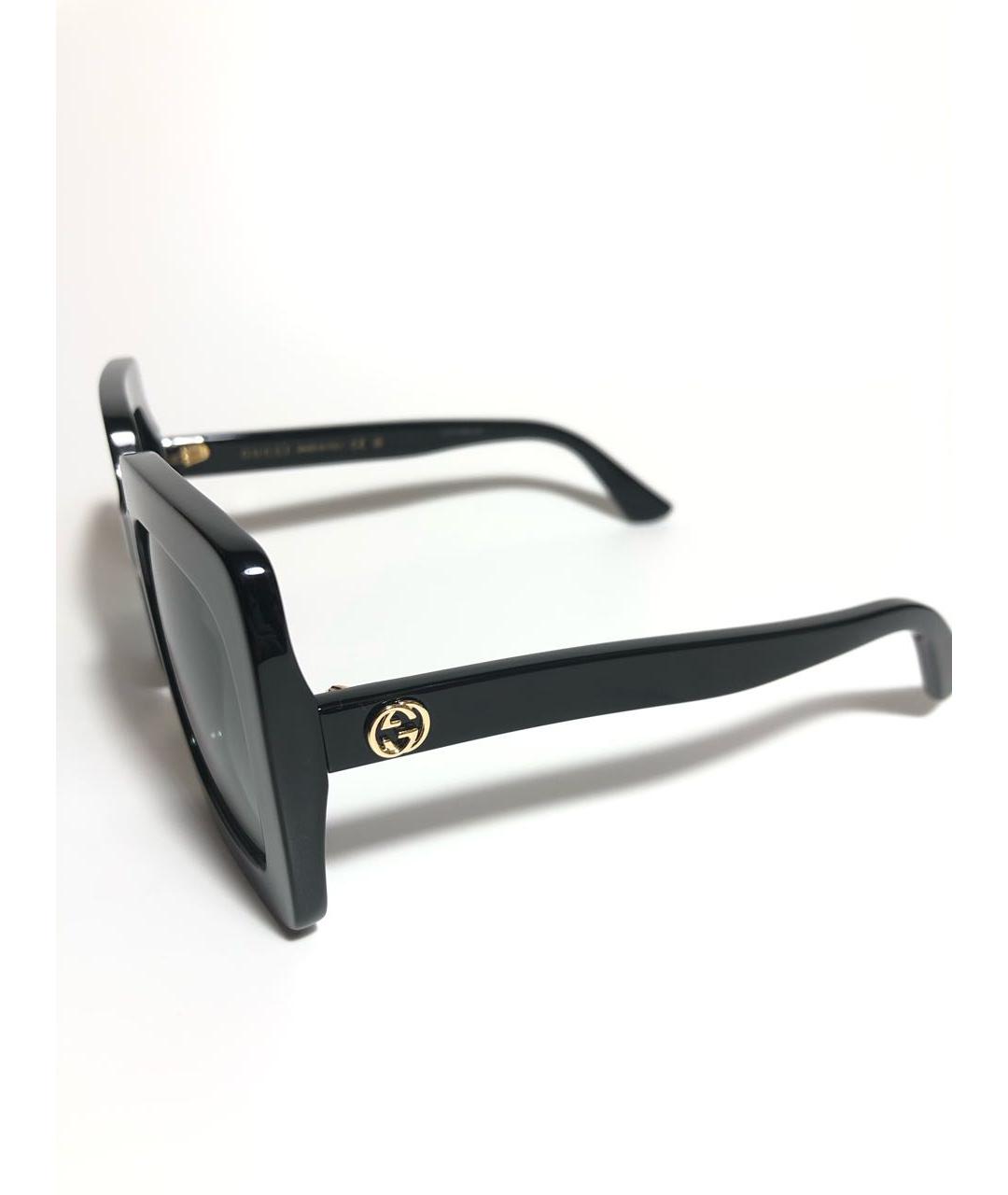 GUCCI Черные пластиковые солнцезащитные очки, фото 3