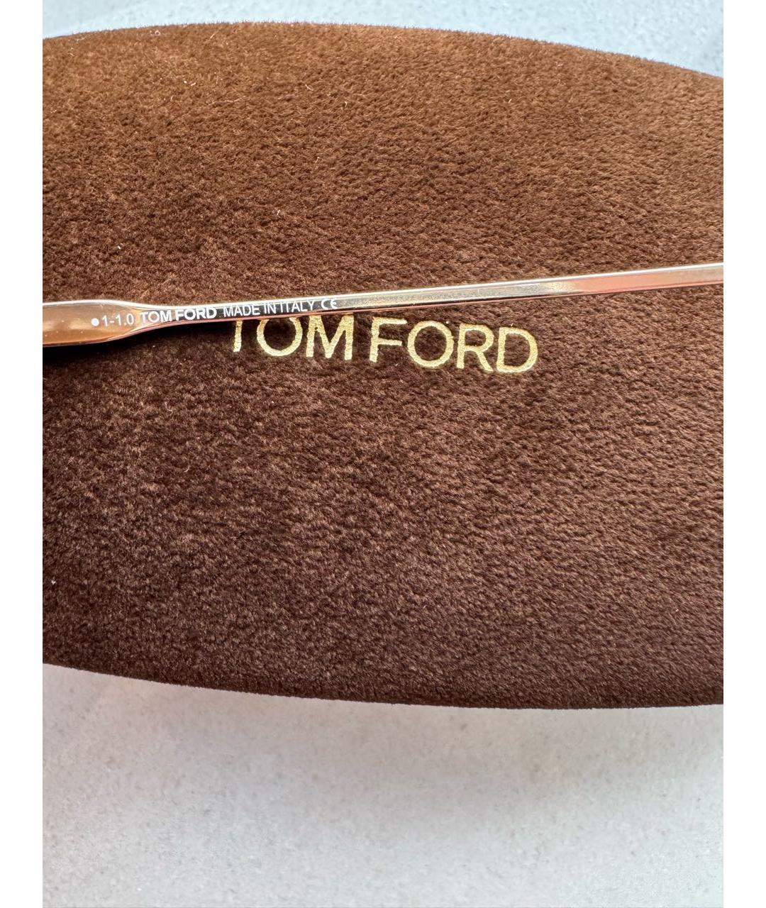 TOM FORD Золотые металлические солнцезащитные очки, фото 5