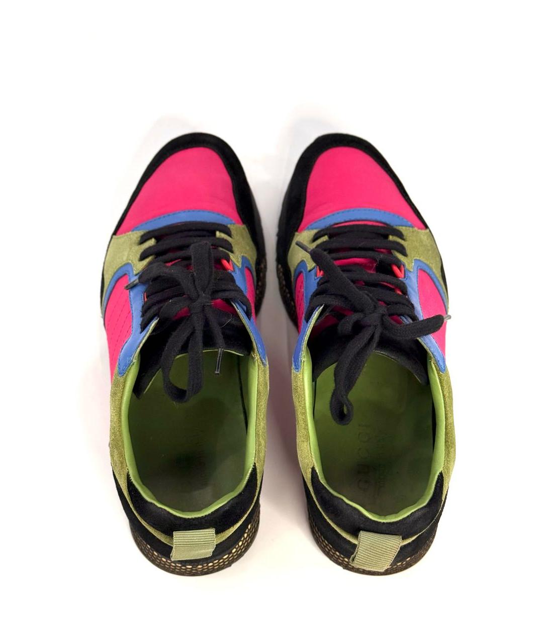 GUCCI Черные замшевые низкие кроссовки / кеды, фото 5