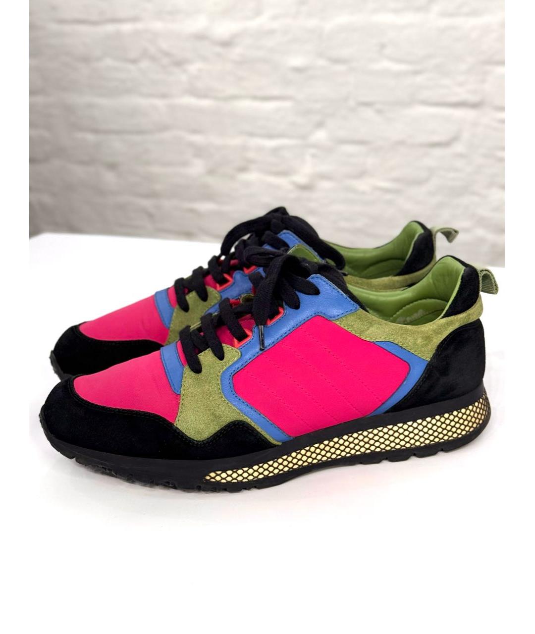 GUCCI Черные замшевые низкие кроссовки / кеды, фото 9