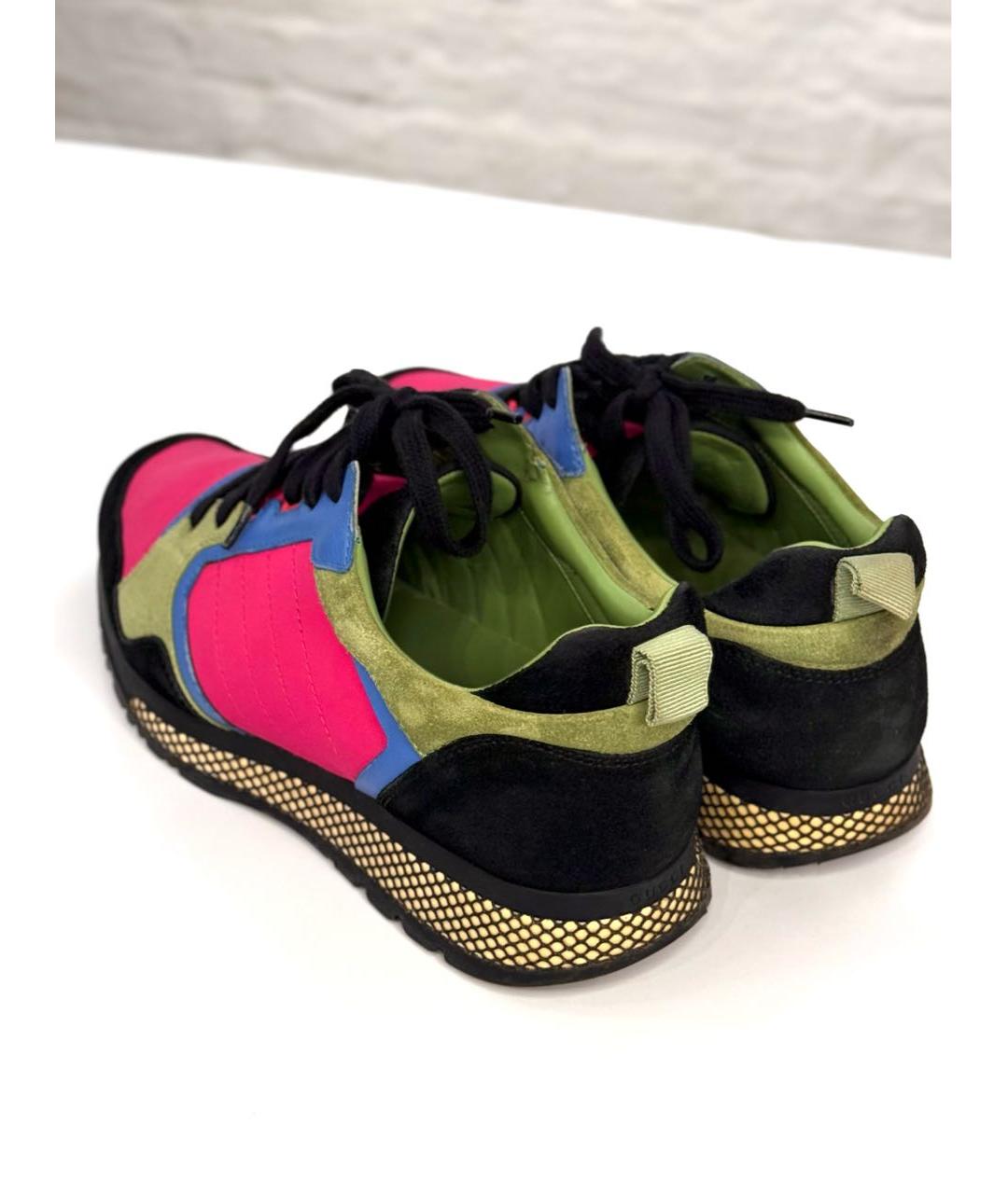 GUCCI Черные замшевые низкие кроссовки / кеды, фото 8