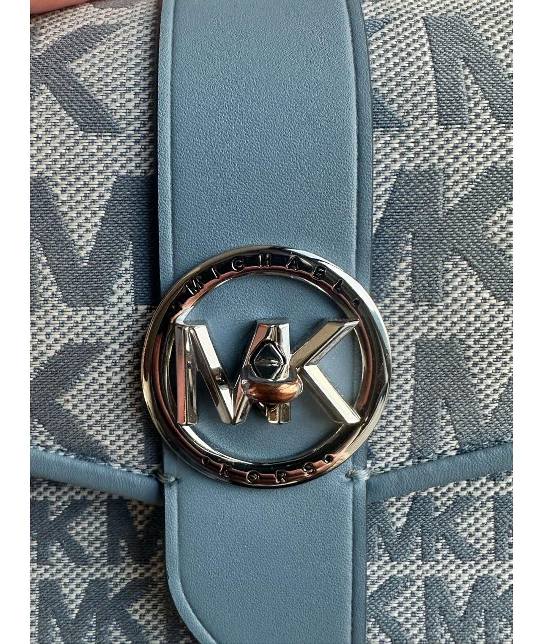 MICHAEL KORS Голубая тканевая сумка через плечо, фото 4