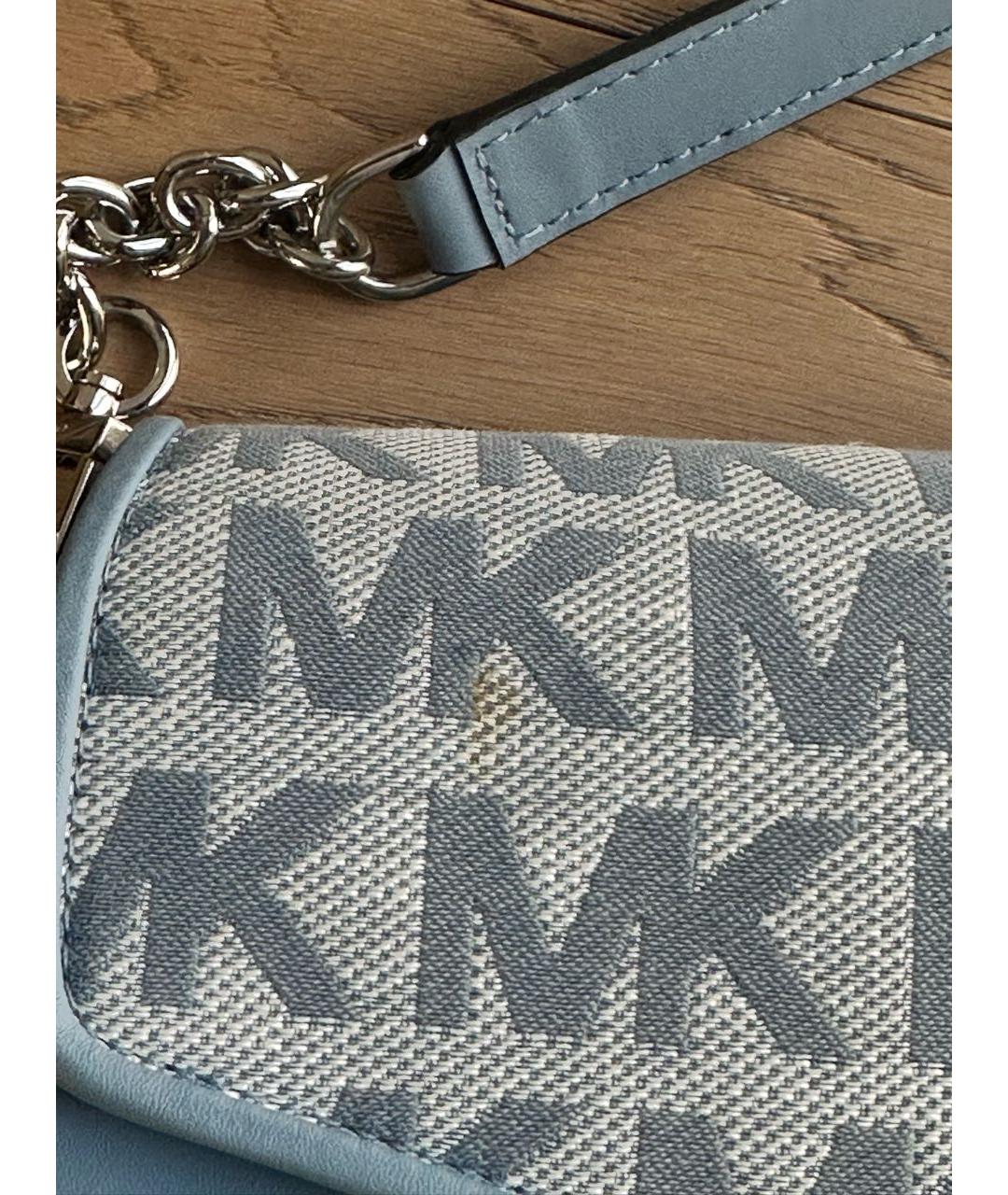 MICHAEL KORS Голубая тканевая сумка через плечо, фото 5