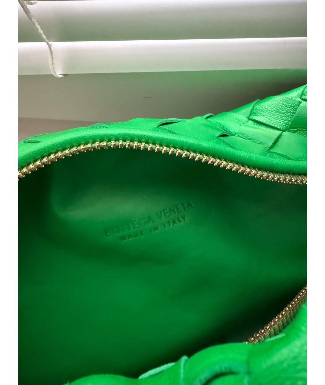 BOTTEGA VENETA Зеленая кожаная сумка с короткими ручками, фото 4