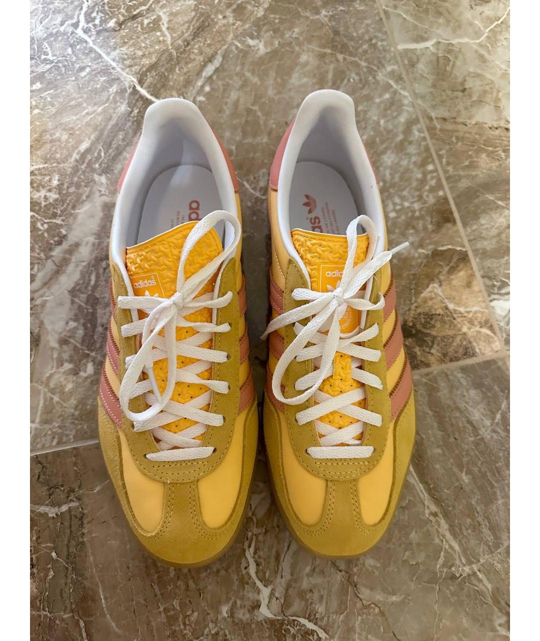 ADIDAS Желтые замшевые кеды, фото 2