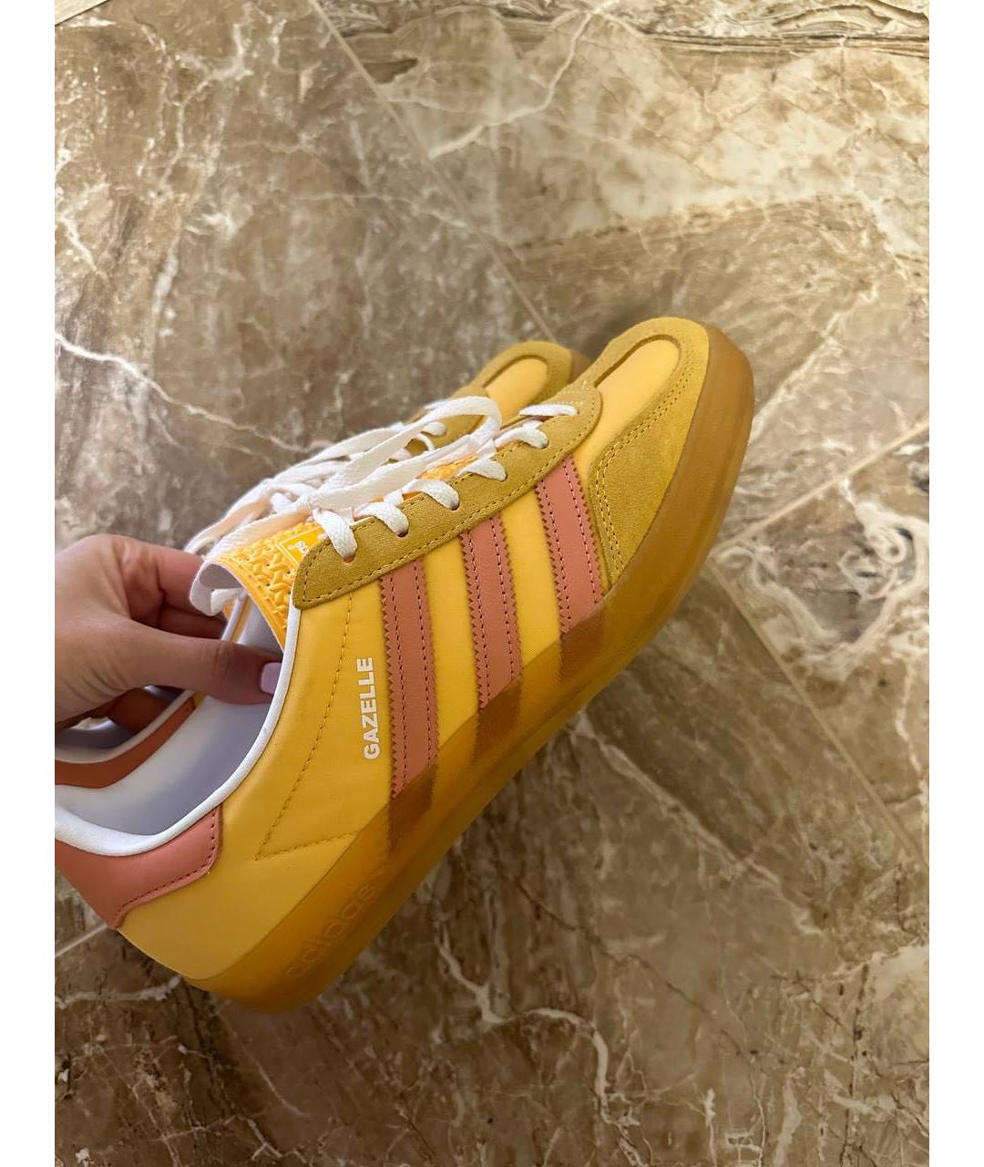 ADIDAS Желтые замшевые кеды, фото 5