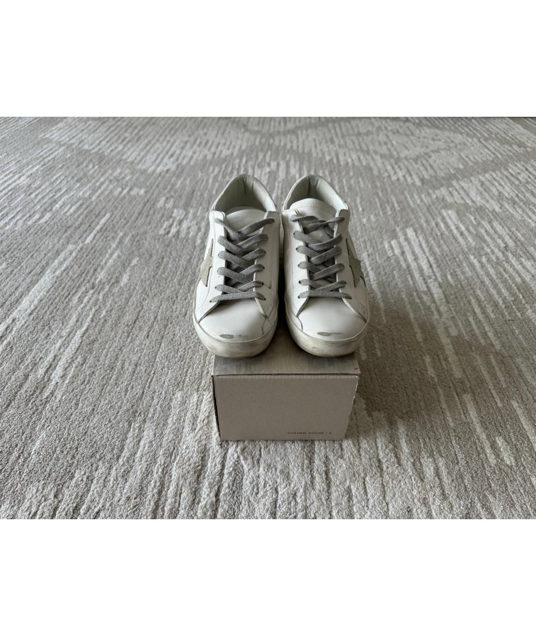 GOLDEN GOOSE DELUXE BRAND Белые кожаные кеды, фото 2