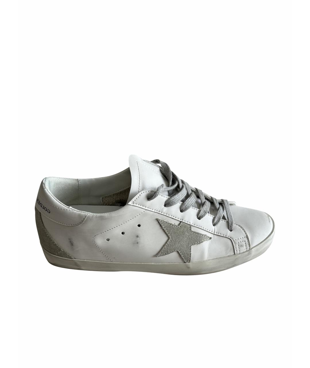 GOLDEN GOOSE DELUXE BRAND Белые кожаные кеды, фото 1