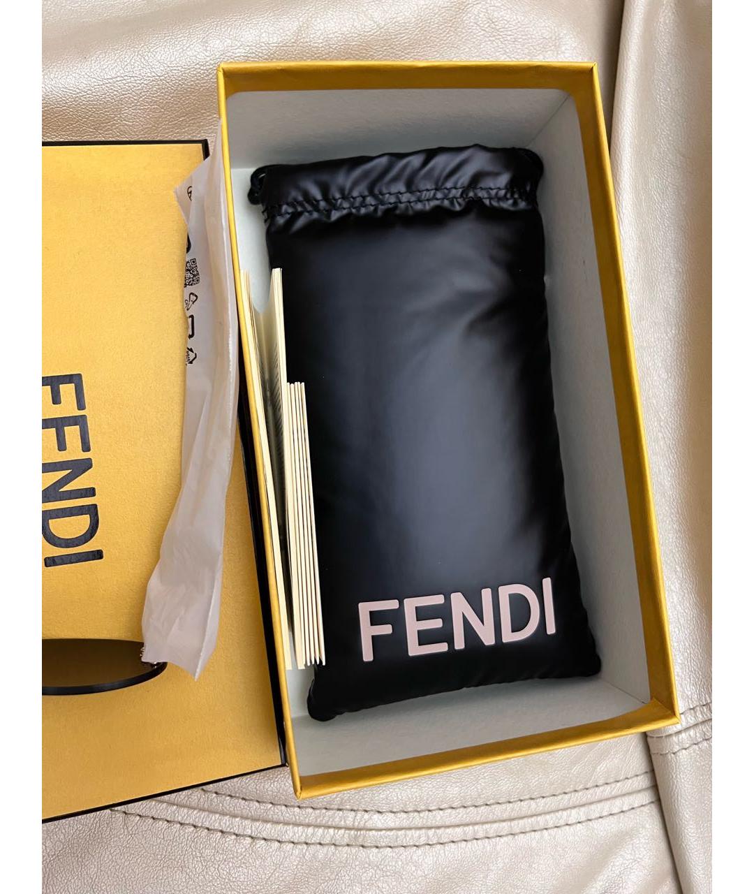 FENDI Коричневые солнцезащитные очки, фото 5