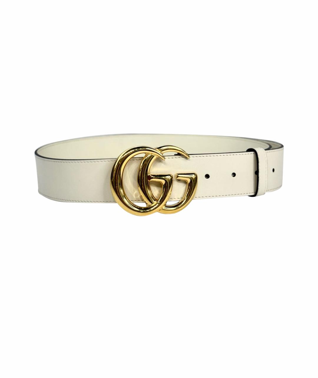 GUCCI Бежевый кожаный ремень, фото 1
