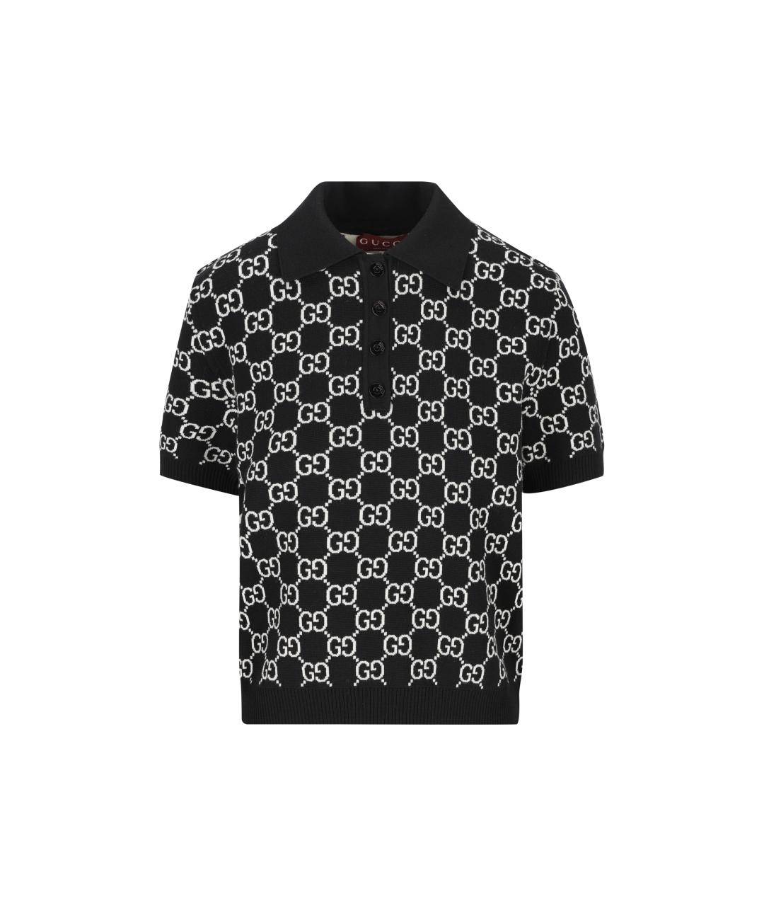 GUCCI Черная шерстяная футболка, фото 4