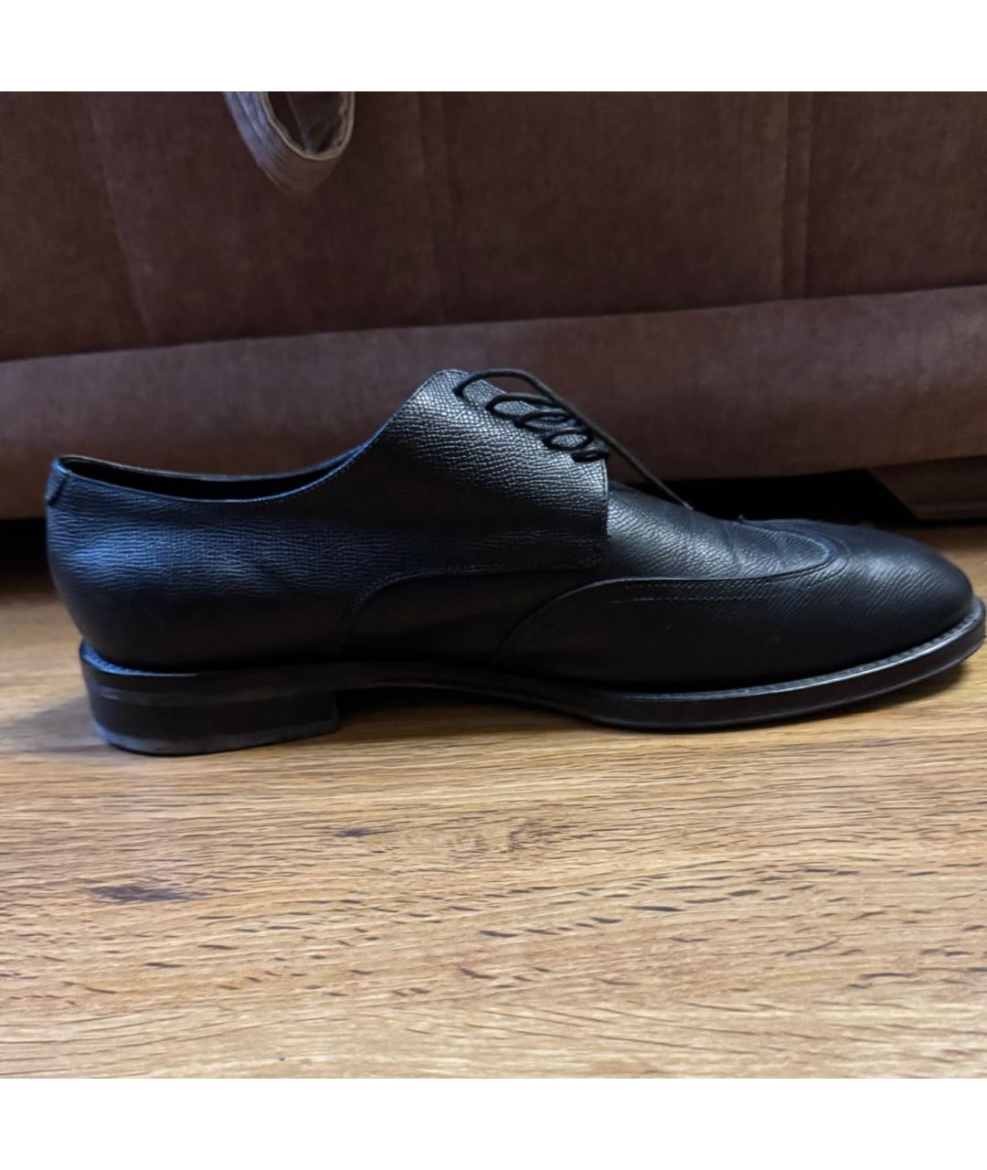 FERRAGAMO Черные кожаные туфли, фото 7