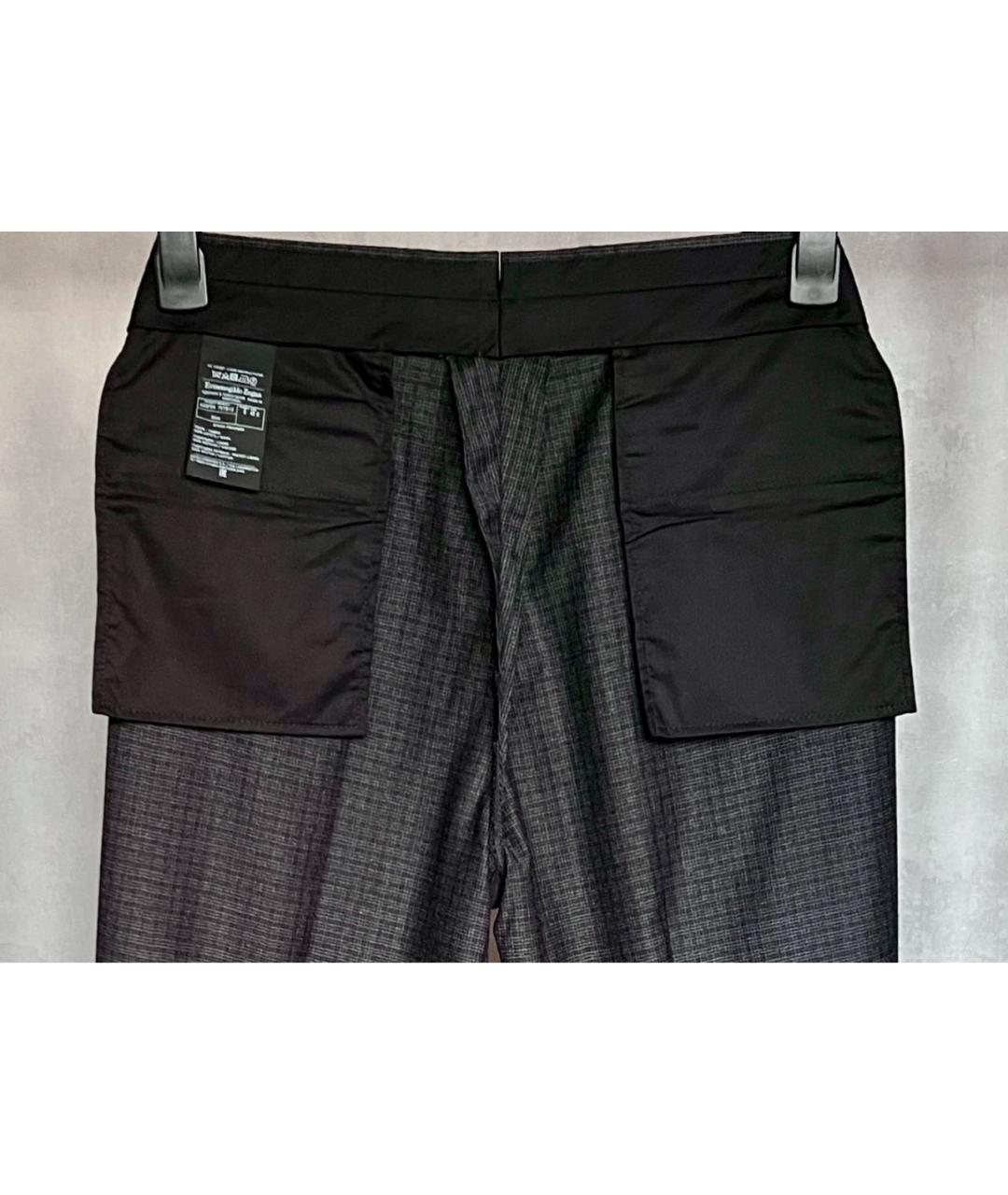 ERMENEGILDO ZEGNA Синие хлопко-эластановые классические брюки, фото 2