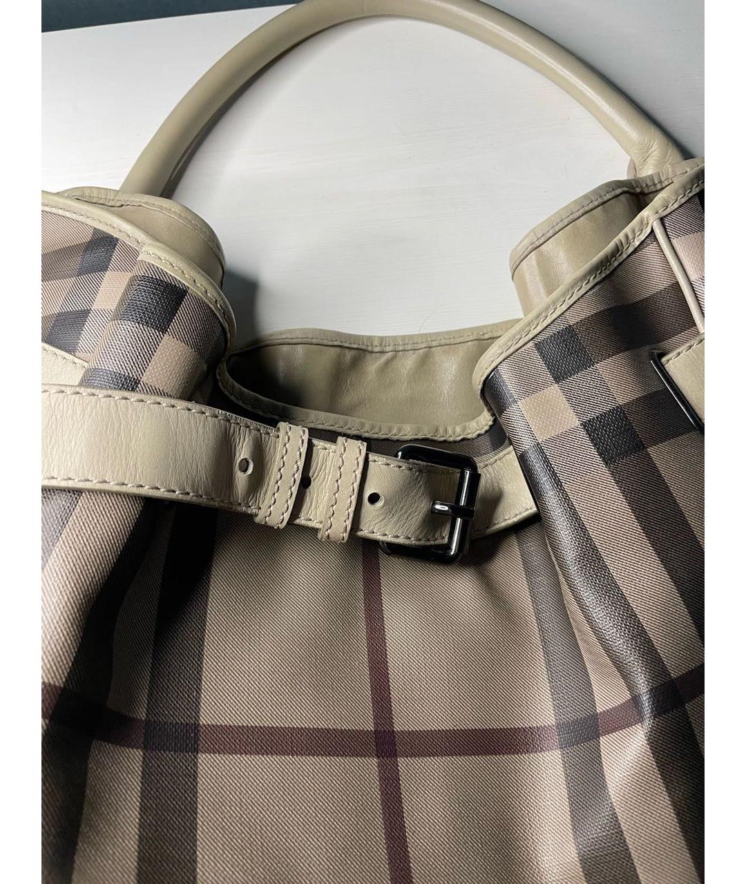 BURBERRY Бежевая сумка тоут, фото 5