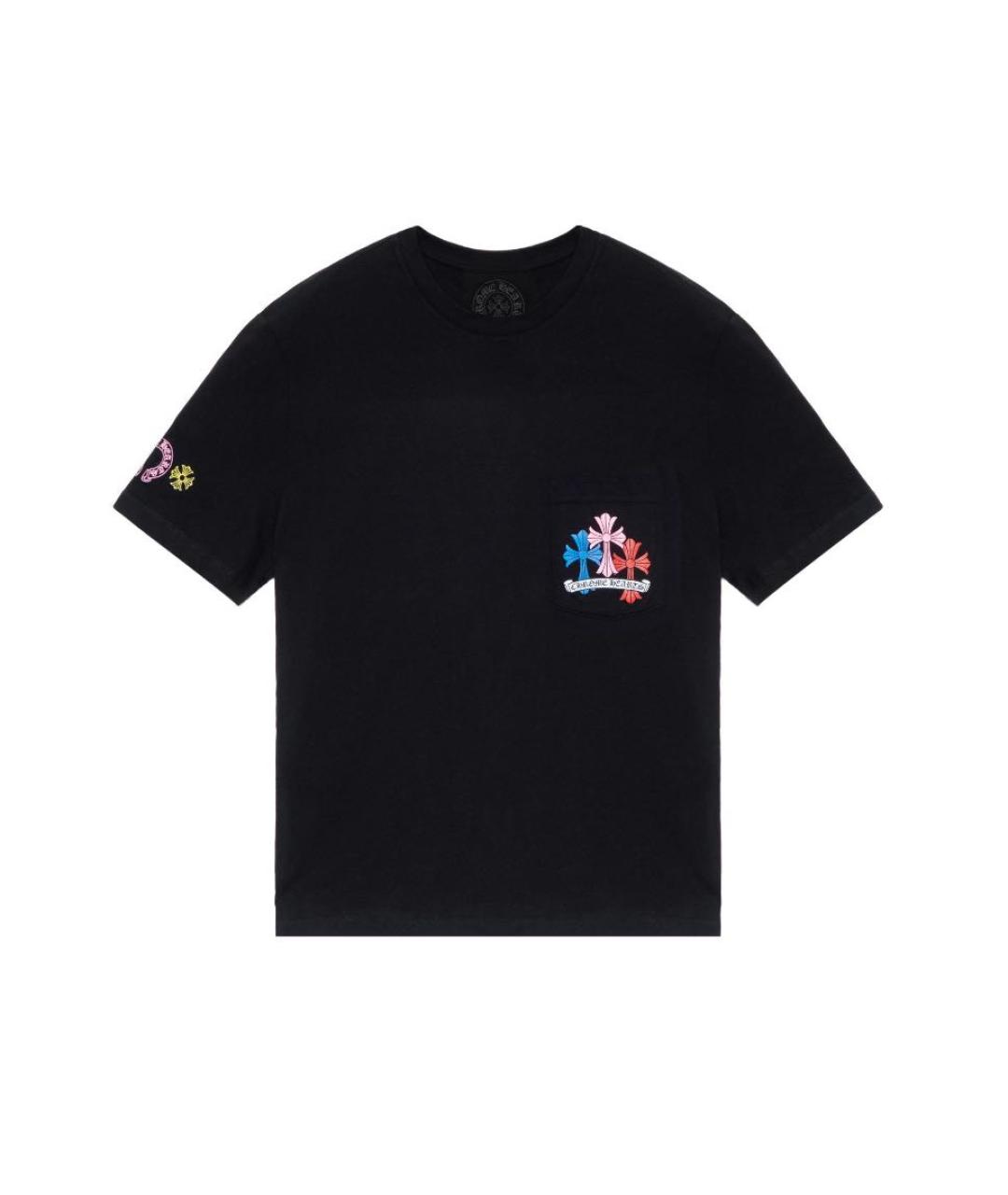 CHROME HEARTS Черная хлопковая футболка, фото 2