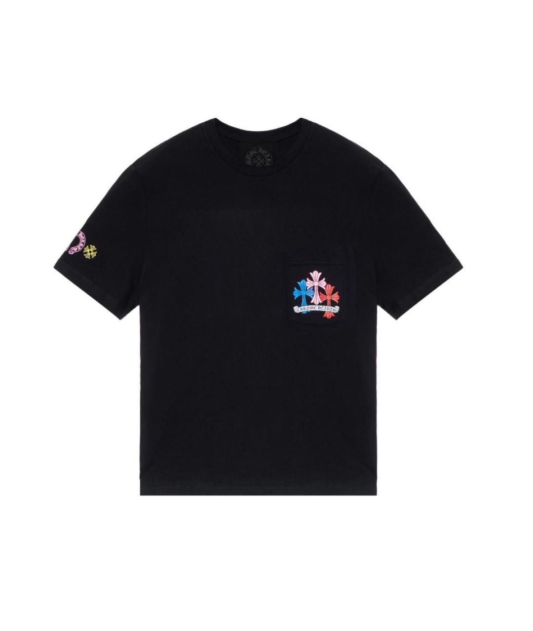 CHROME HEARTS Черная хлопковая футболка, фото 2